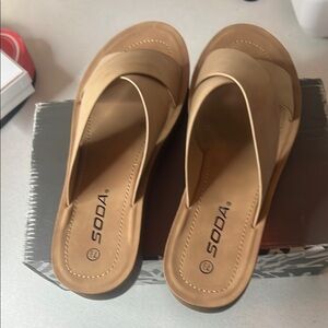 Soda Women's Tan Sandals